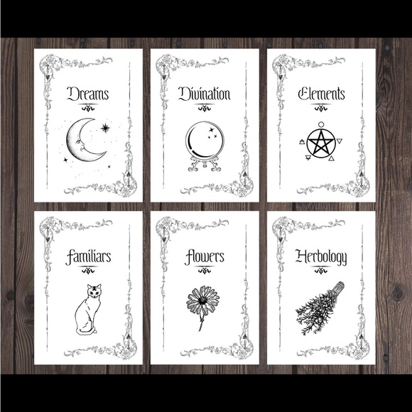 Tea Stained Grimoire Divider 8.5 X 11” Pages for your Book of Shadows. - Picture 3 of 5